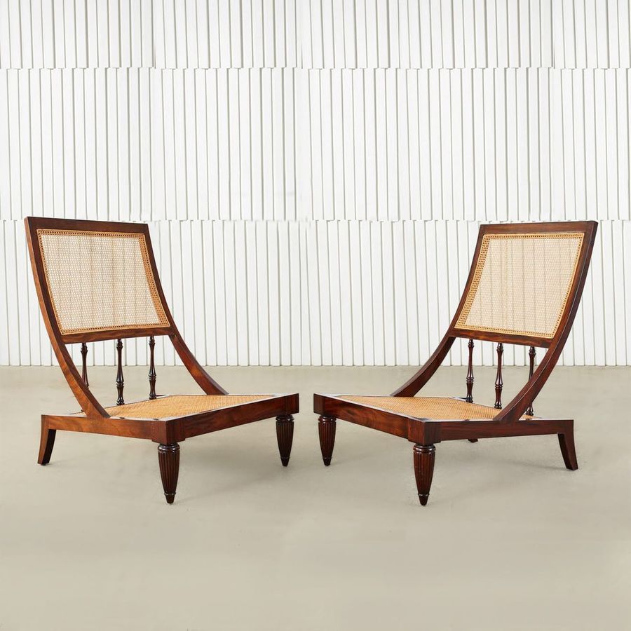 Pair of colonial lazy chair